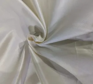 100% silk ivory color dutchess satin  reversable 60" wide 75 momme/280 gms