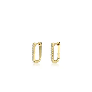 15mm x 11mm Rectangle Hoop Earrings