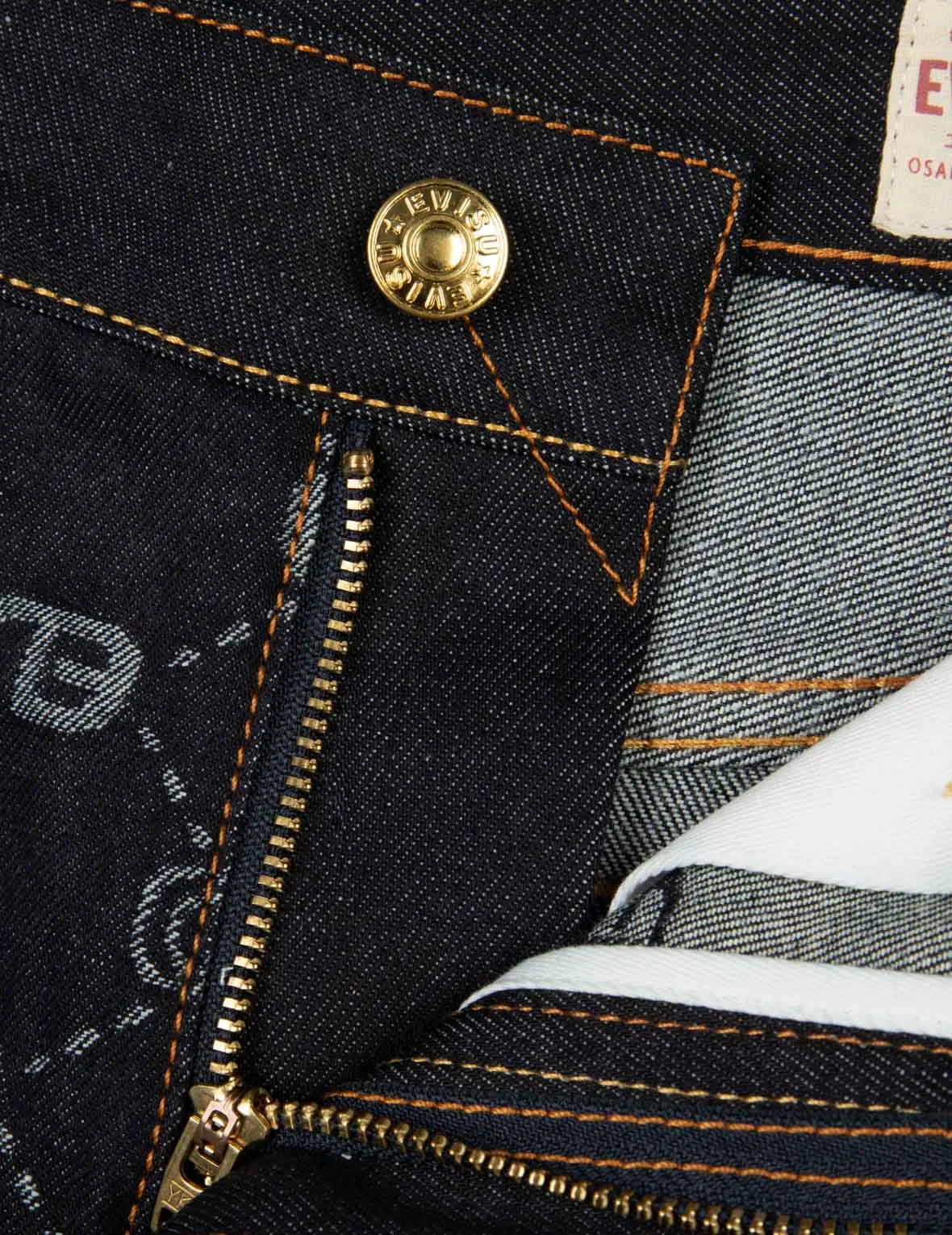 Allover Logo Jacquard and Seagull Embroidery Loose Fit Denim Short