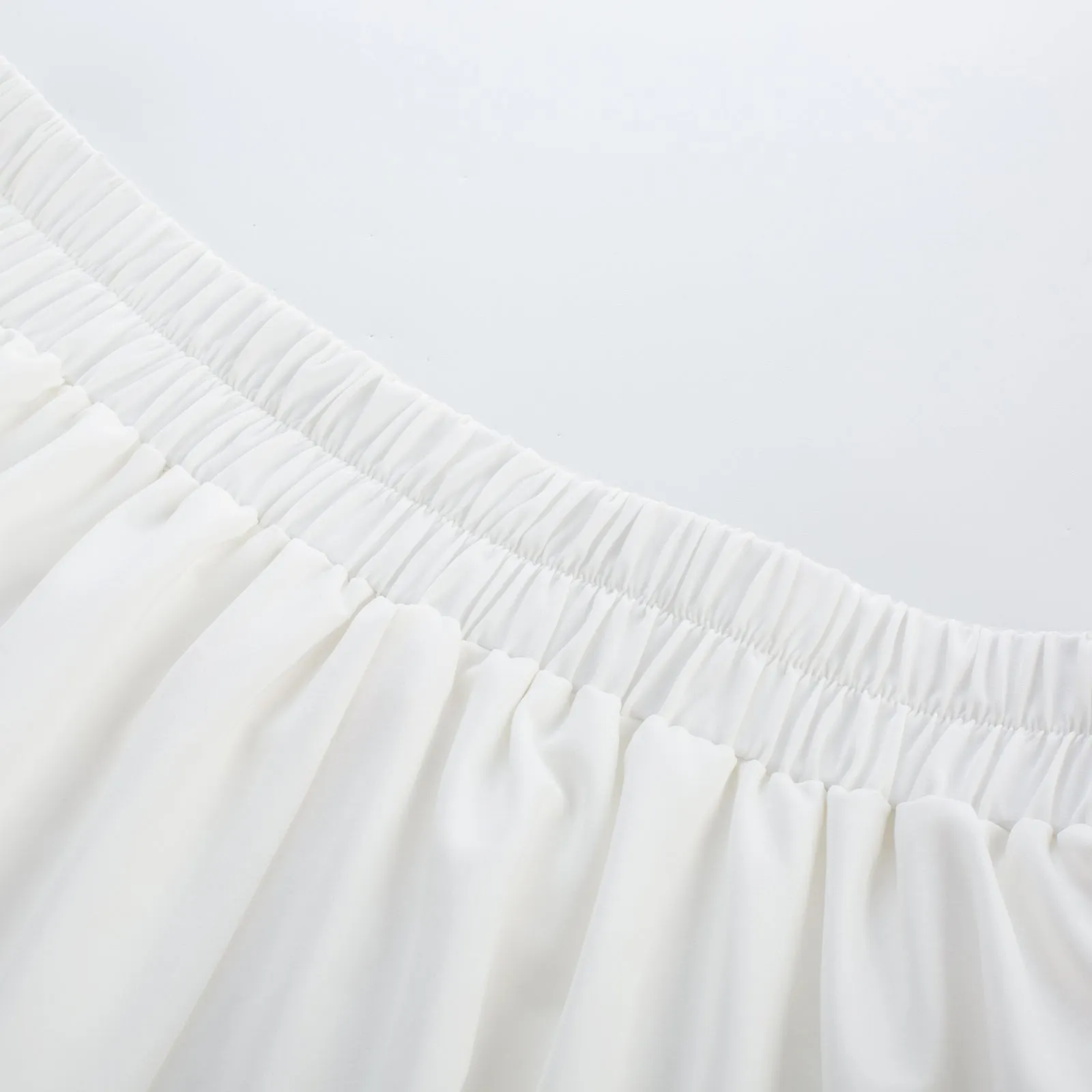 BP Women Vintage Swing Skirt Elastic Waist Button Decorated Flared A-Line Skirt