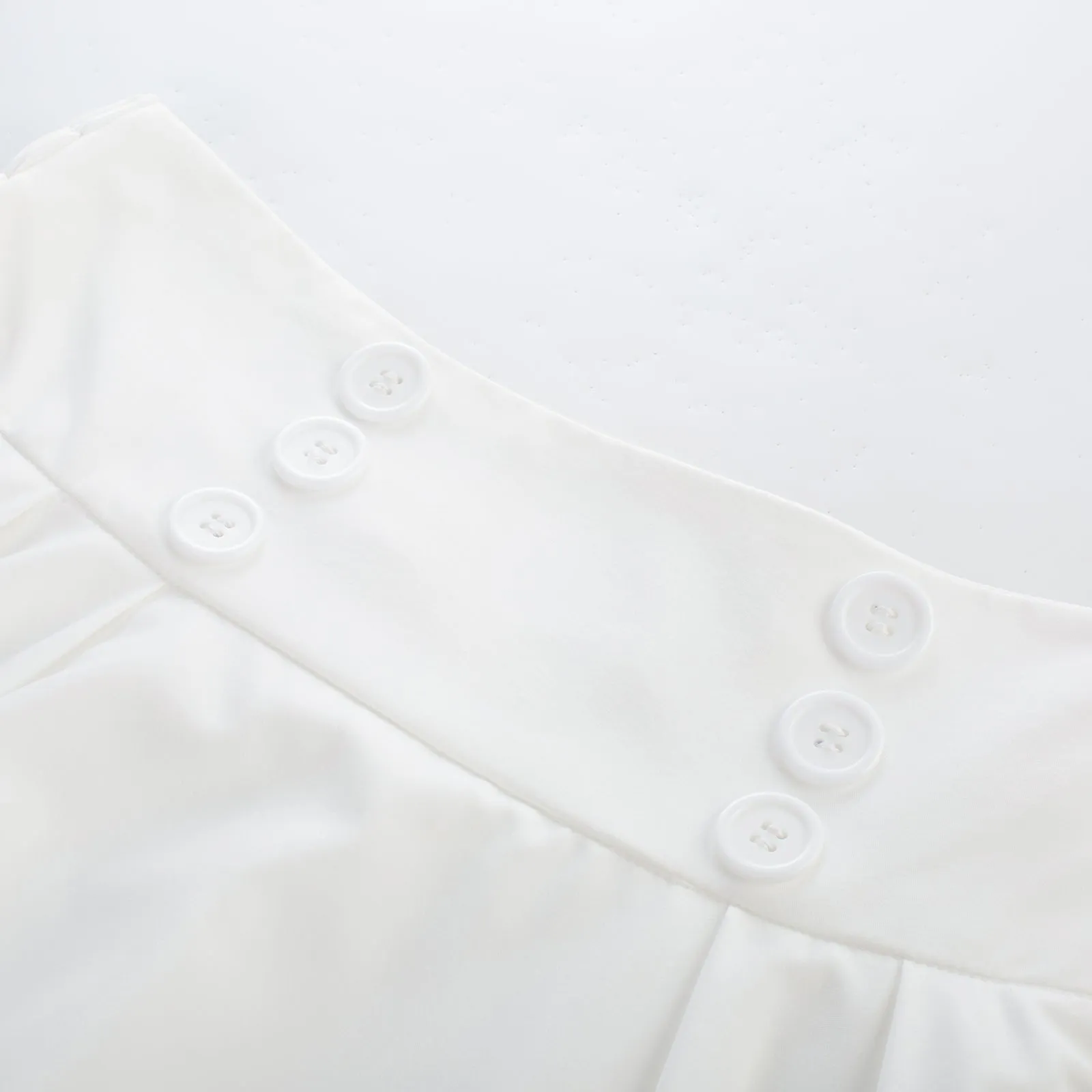 BP Women Vintage Swing Skirt Elastic Waist Button Decorated Flared A-Line Skirt