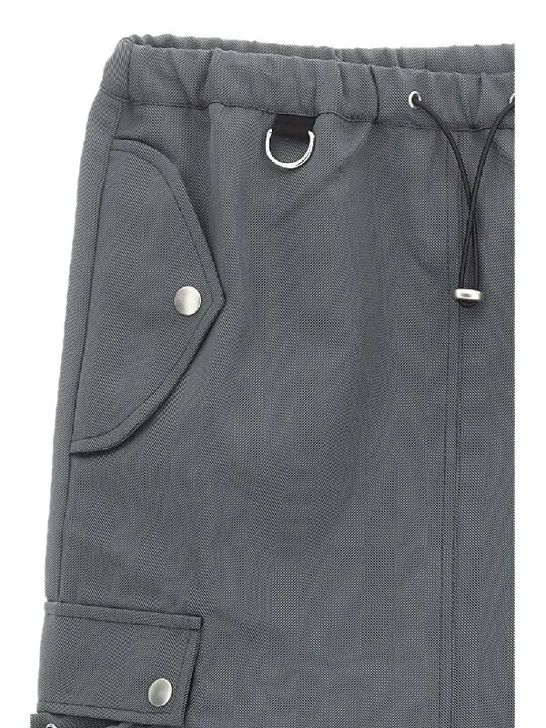 Coperni Tailored Cargo Maxi Skirt 'Grey/Black', black