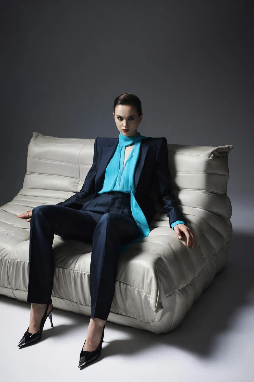 Cuenca Structured Button Silk Taffeta Blazer