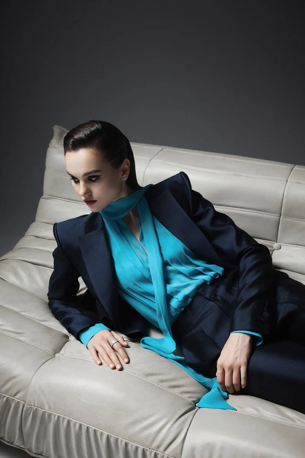 Cuenca Structured Button Silk Taffeta Blazer