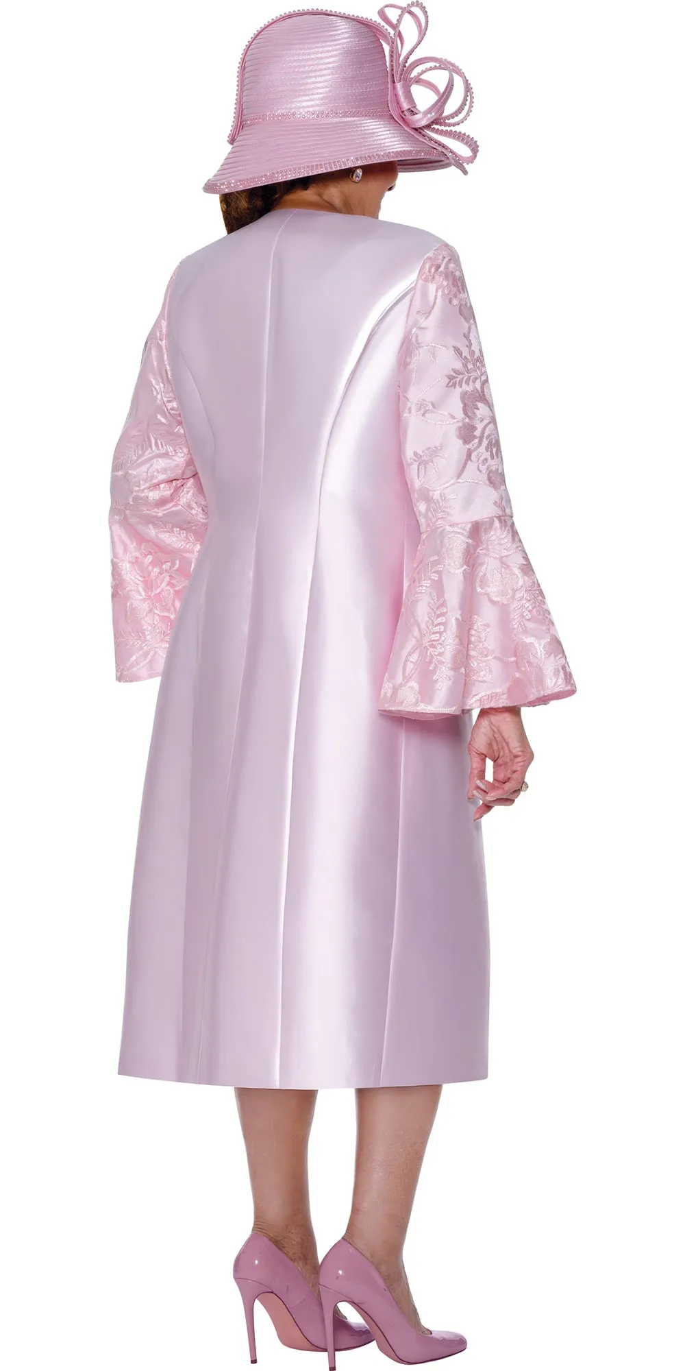 Dorinda Clark Cole 309492 - Pink - Long Lace Jacket Dress