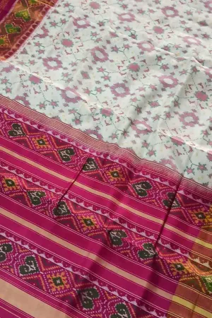 Elegant Off White Handloom Patola Silk Saree: A Timeless Classic