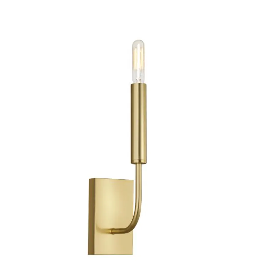 Elegant Single Wall Light in Burnished/Brushed Brass - ID 10963