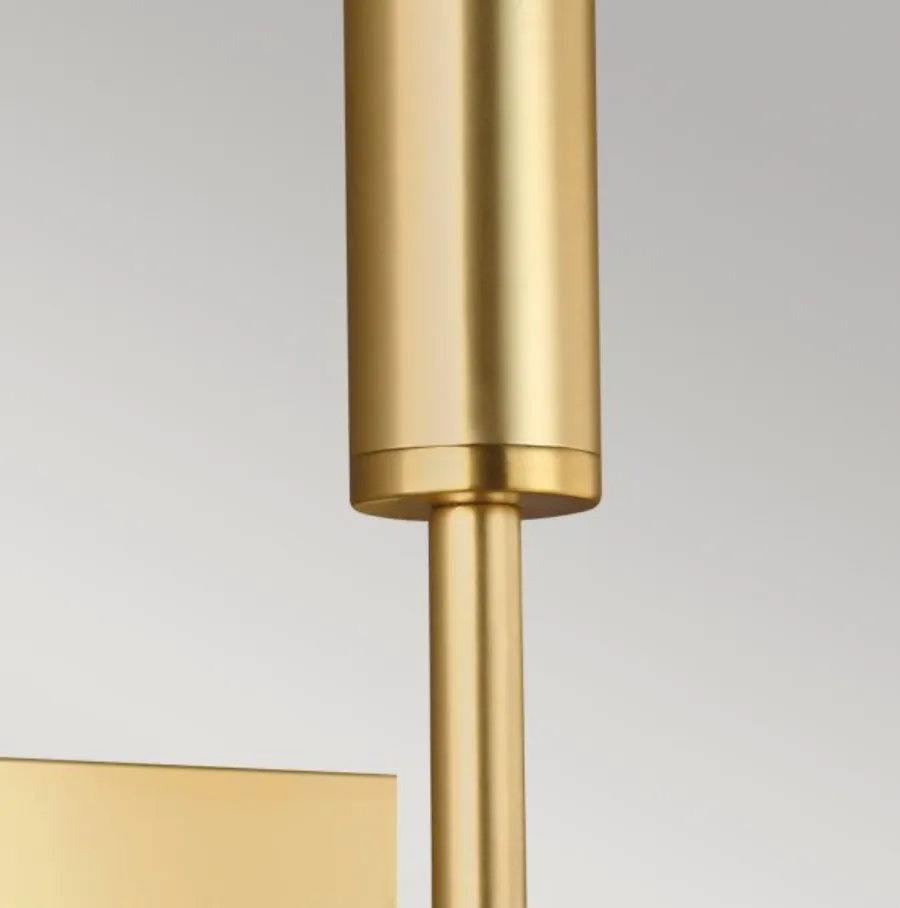 Elegant Single Wall Light in Burnished/Brushed Brass - ID 10963