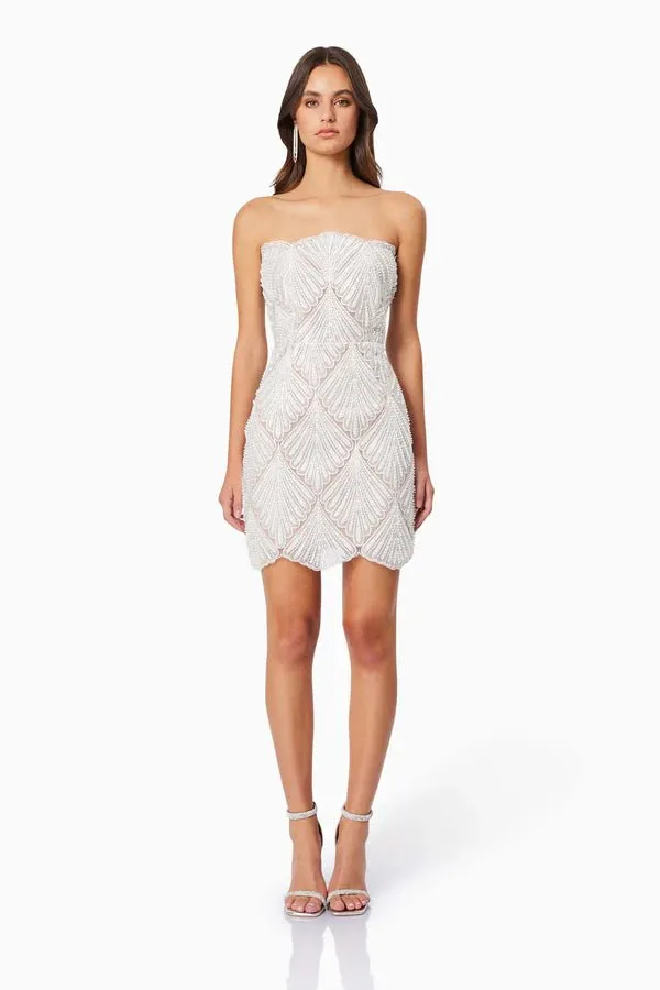 Elliatt Harper Dress in Ivory Nude