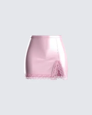 Eris Pink Lace Trim Skirt