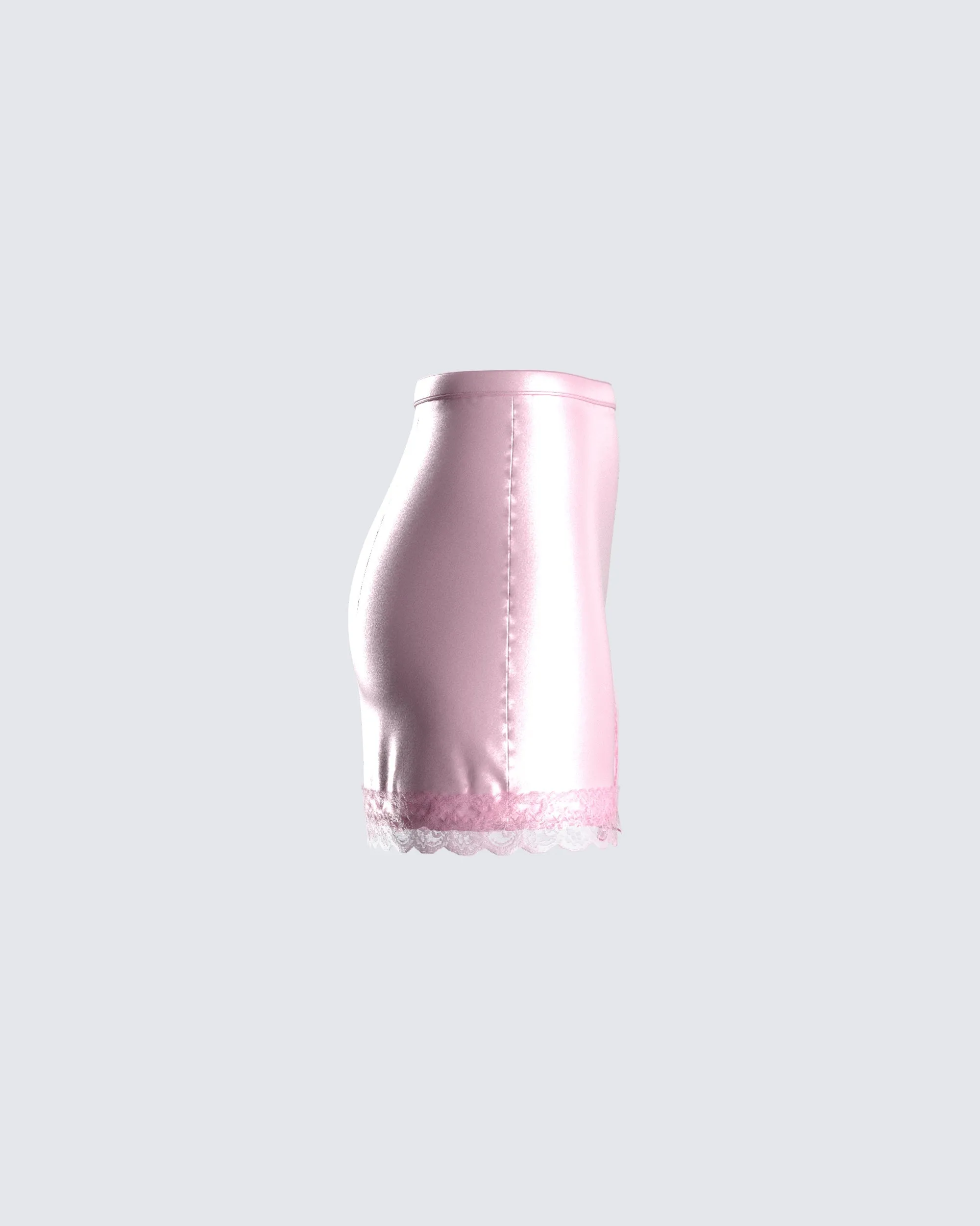 Eris Pink Lace Trim Skirt