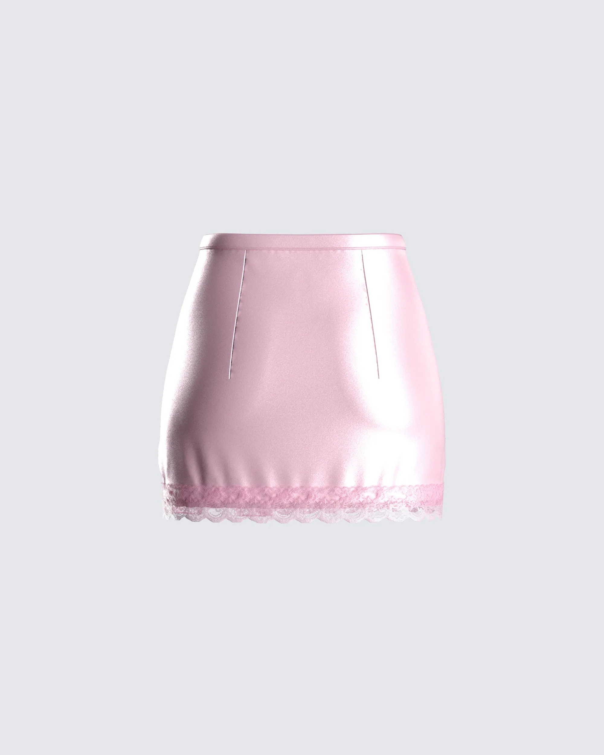 Eris Pink Lace Trim Skirt