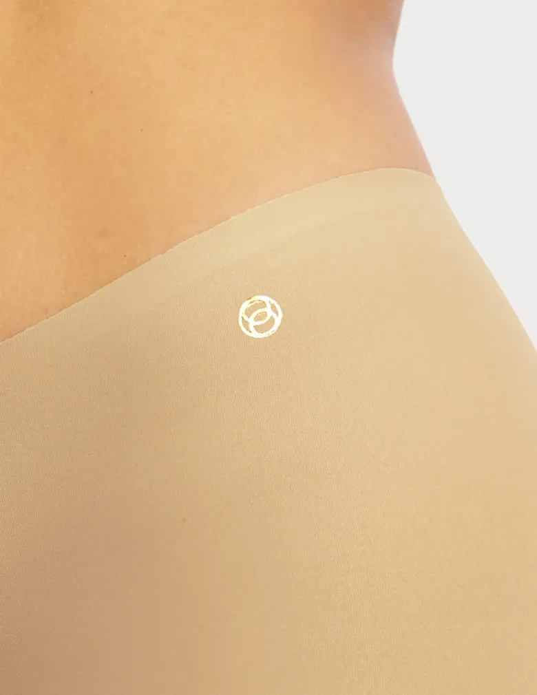 Evelyn & Bobbie High-Waisted Longline Slip Girlshort EB1708 Sand
