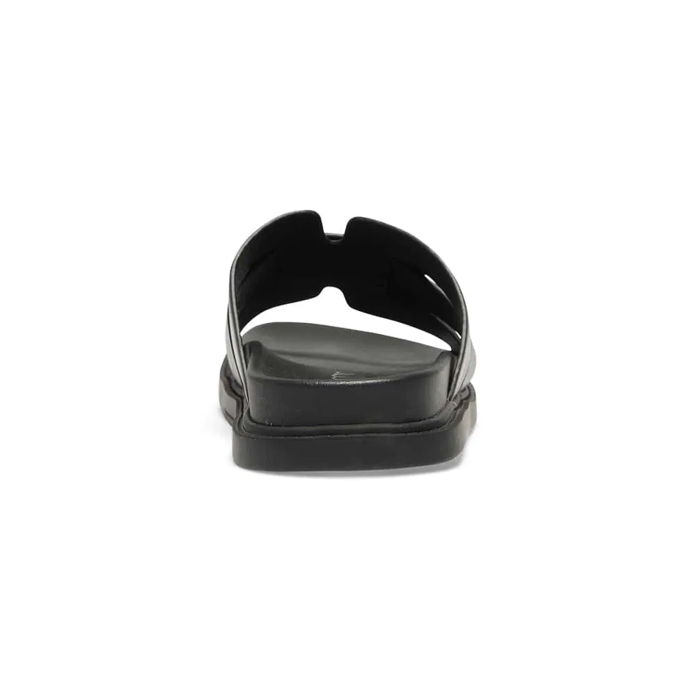 Felton Slide in Black Smooth