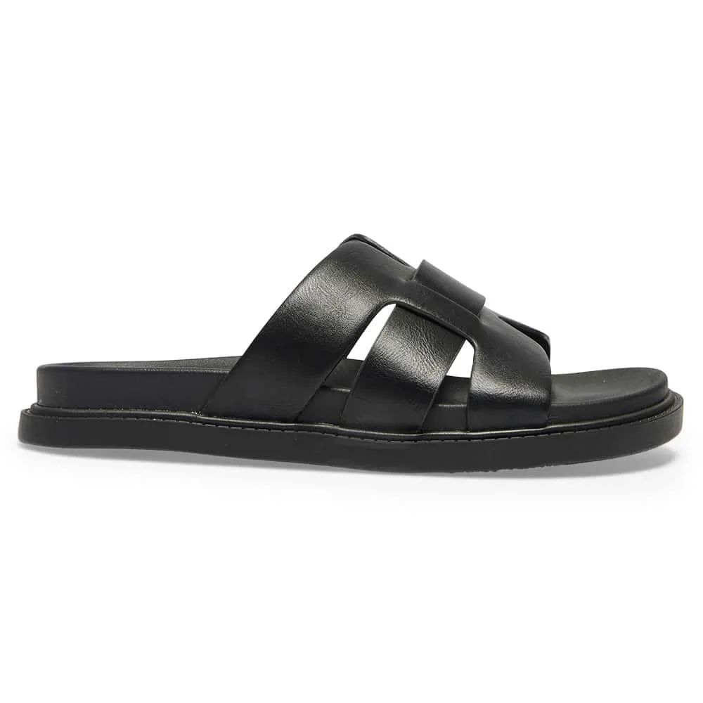 Felton Slide in Black Smooth