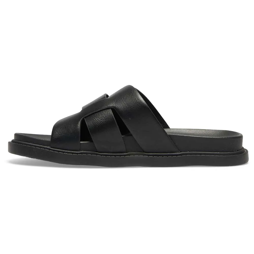 Felton Slide in Black Smooth