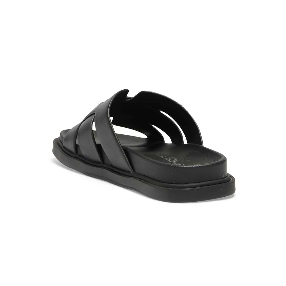 Felton Slide in Black Smooth