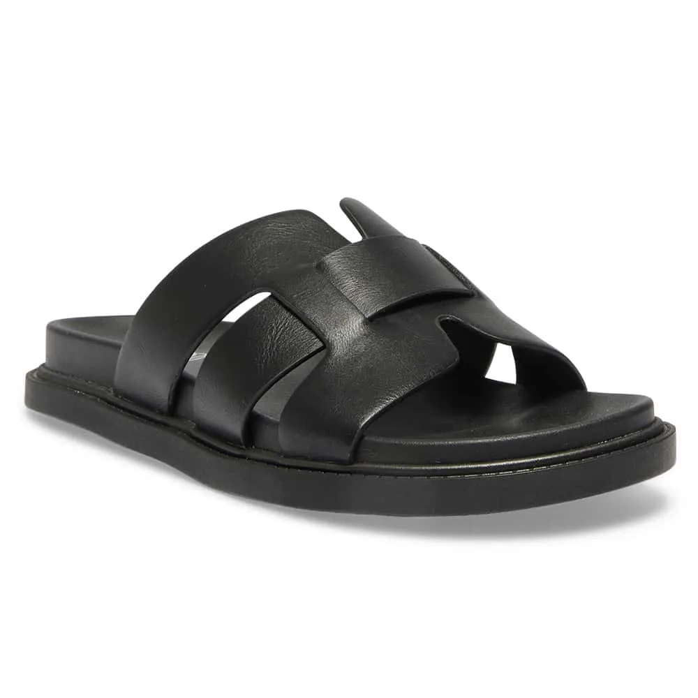 Felton Slide in Black Smooth