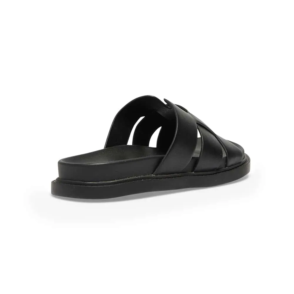 Felton Slide in Black Smooth
