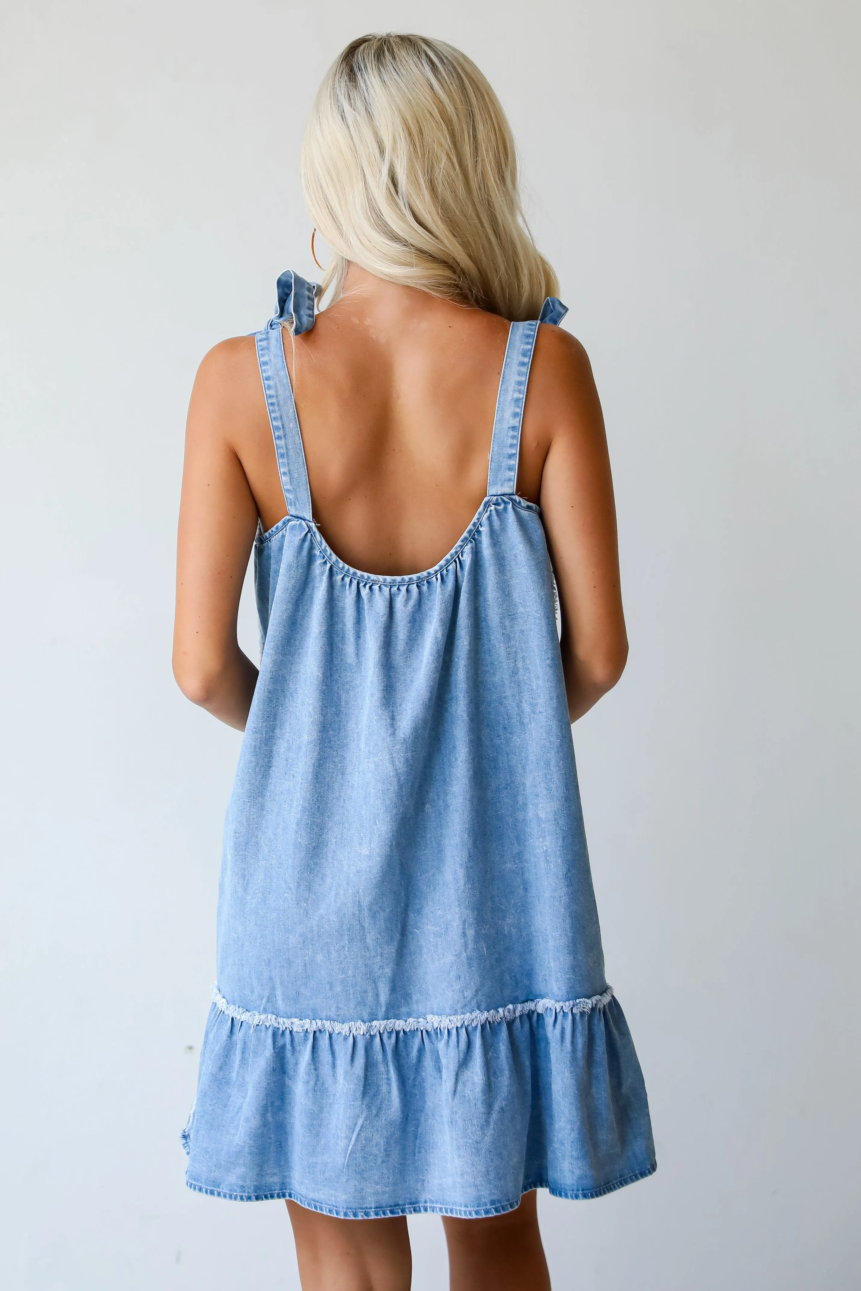 FINAL SALE - Exceptional Status Denim Mini Dress