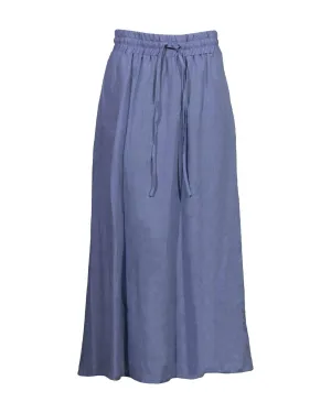 Flared Linen Long Skirt