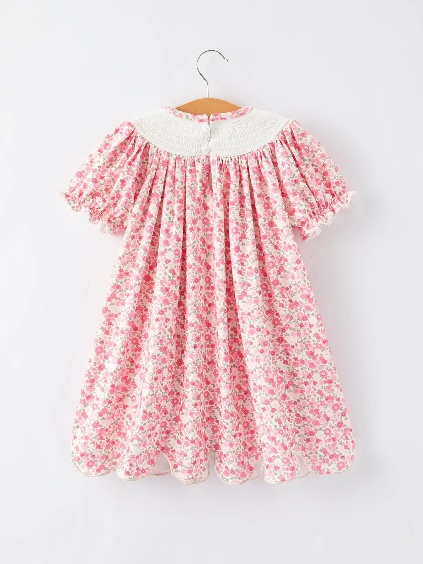 Football Smocking Bow Embroidered Girls Dress