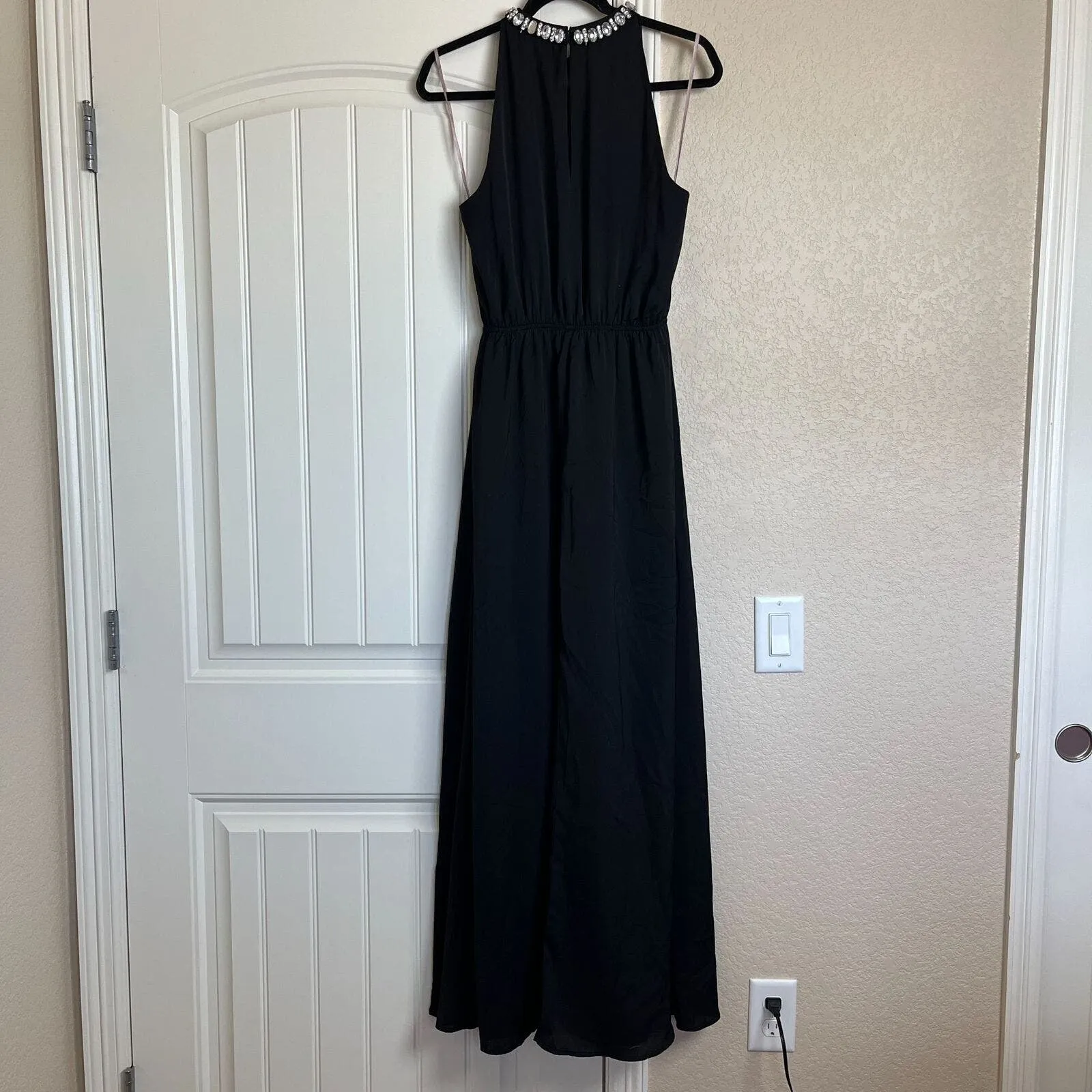 Forever 21 Contemporary Womens Sz M Maxi Dress Black Formal