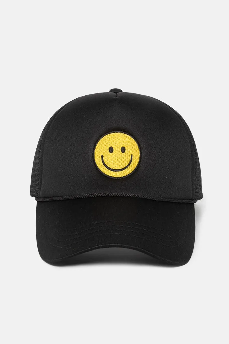 FWCAPM201 - SMILEY Embroidered Mesh Back Trucker hat