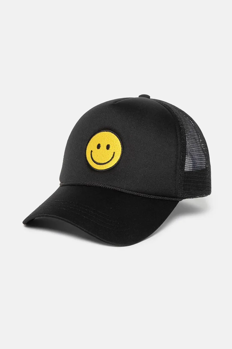 FWCAPM201 - SMILEY Embroidered Mesh Back Trucker hat