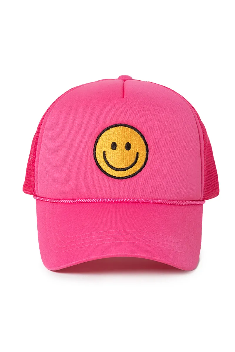 FWCAPM201 - SMILEY Embroidered Mesh Back Trucker hat