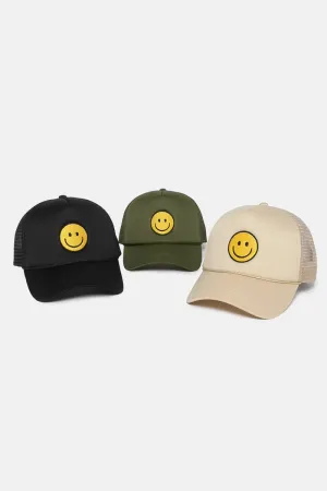 FWCAPM201 - SMILEY Embroidered Mesh Back Trucker hat