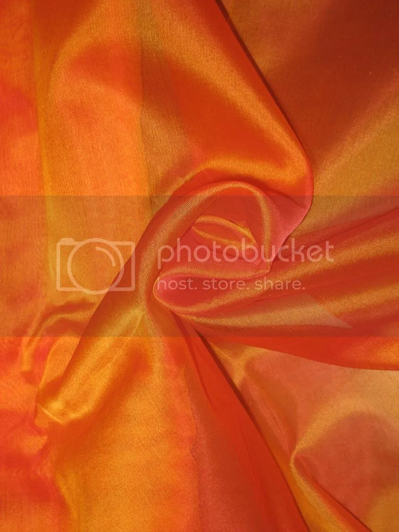 Hot Orange SILK ORGANZA FABRIC 54&quot; WIDE