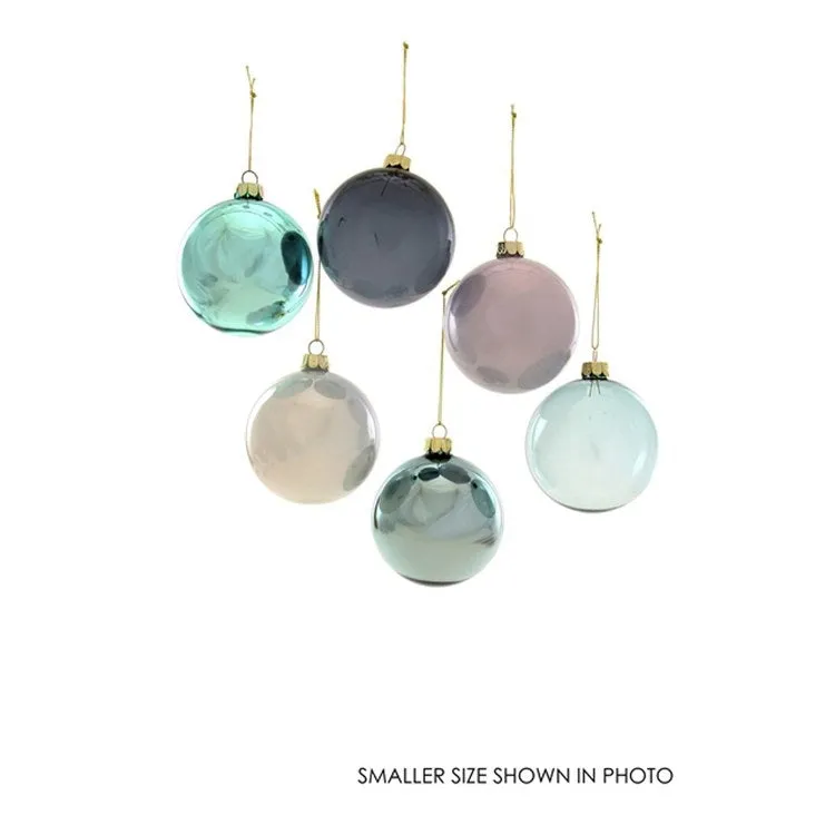 Hue Extra-Large Gray Christmas Ornaments Set of 12