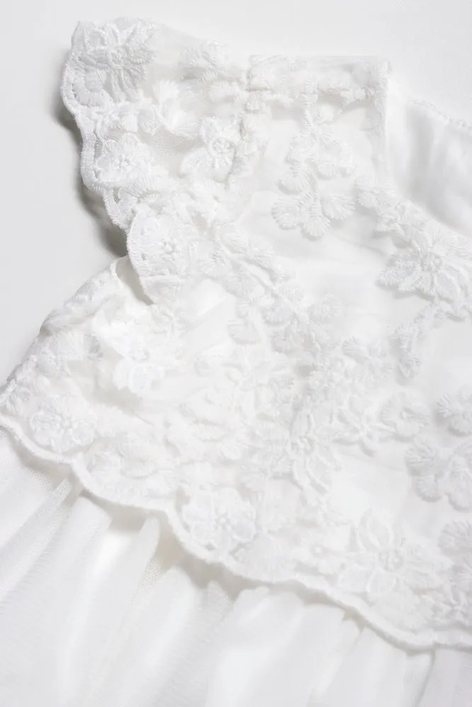 Lace Tulle Dress White