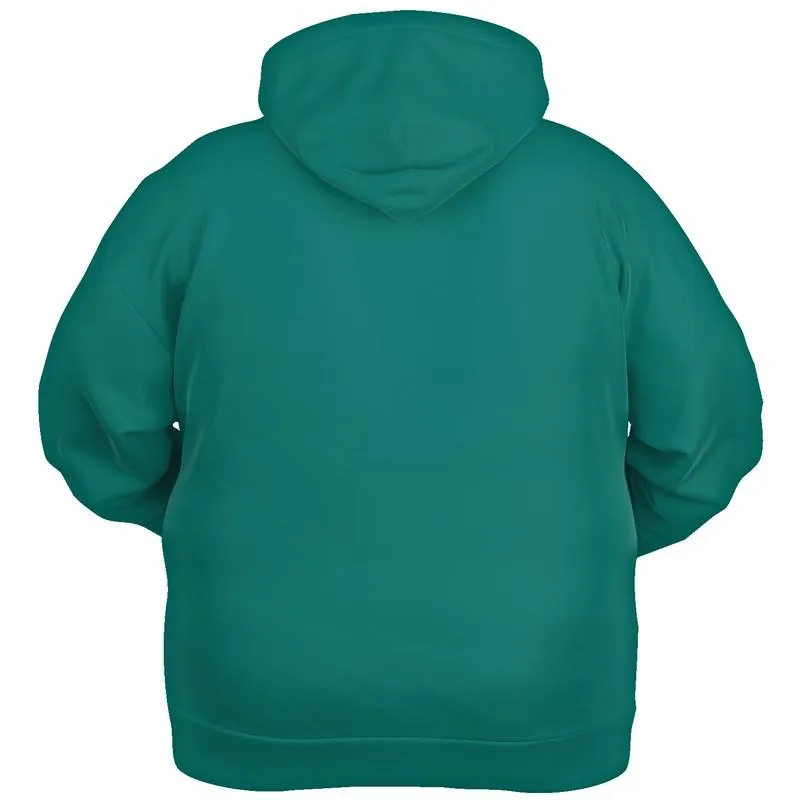 Medium Blue-Green Hoodie | Unisex | with PLUS sizes | C100M0Y50K45