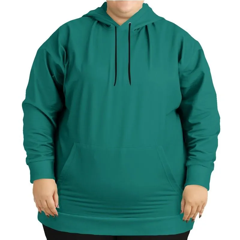 Medium Blue-Green Hoodie | Unisex | with PLUS sizes | C100M0Y50K45