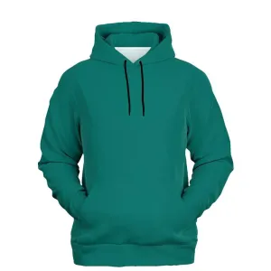 Medium Blue-Green Hoodie | Unisex | with PLUS sizes | C100M0Y50K45