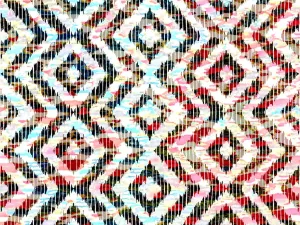 Multicolour Abstract Digital Printed Cotton Linen Fabric (Wholesale)