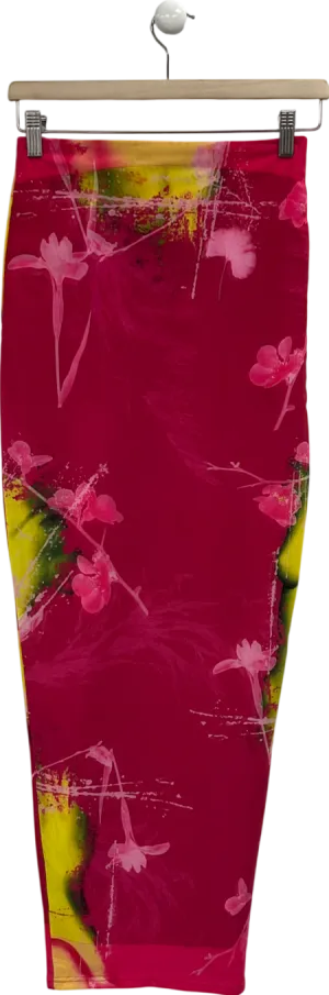 MURCI Pink Sour Mesh Maxi Skirt UK 8