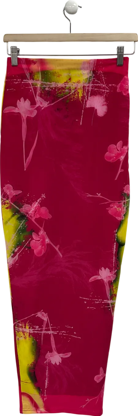 MURCI Pink Sour Mesh Maxi Skirt UK 8