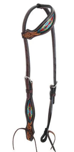 Navajo Embroidered Slip Ear Headstall