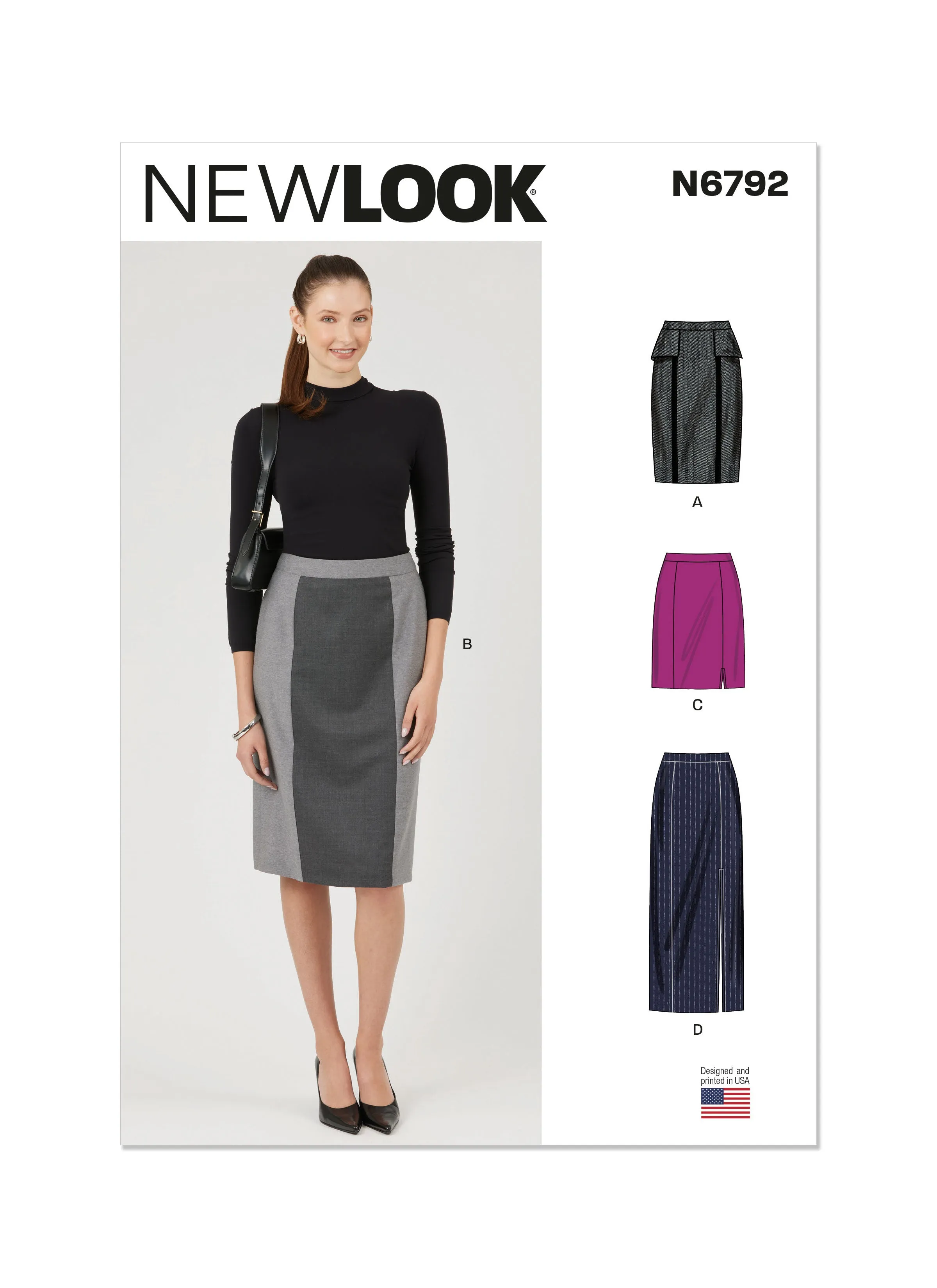 New Look sewing pattern 6792 Misses' Skirts