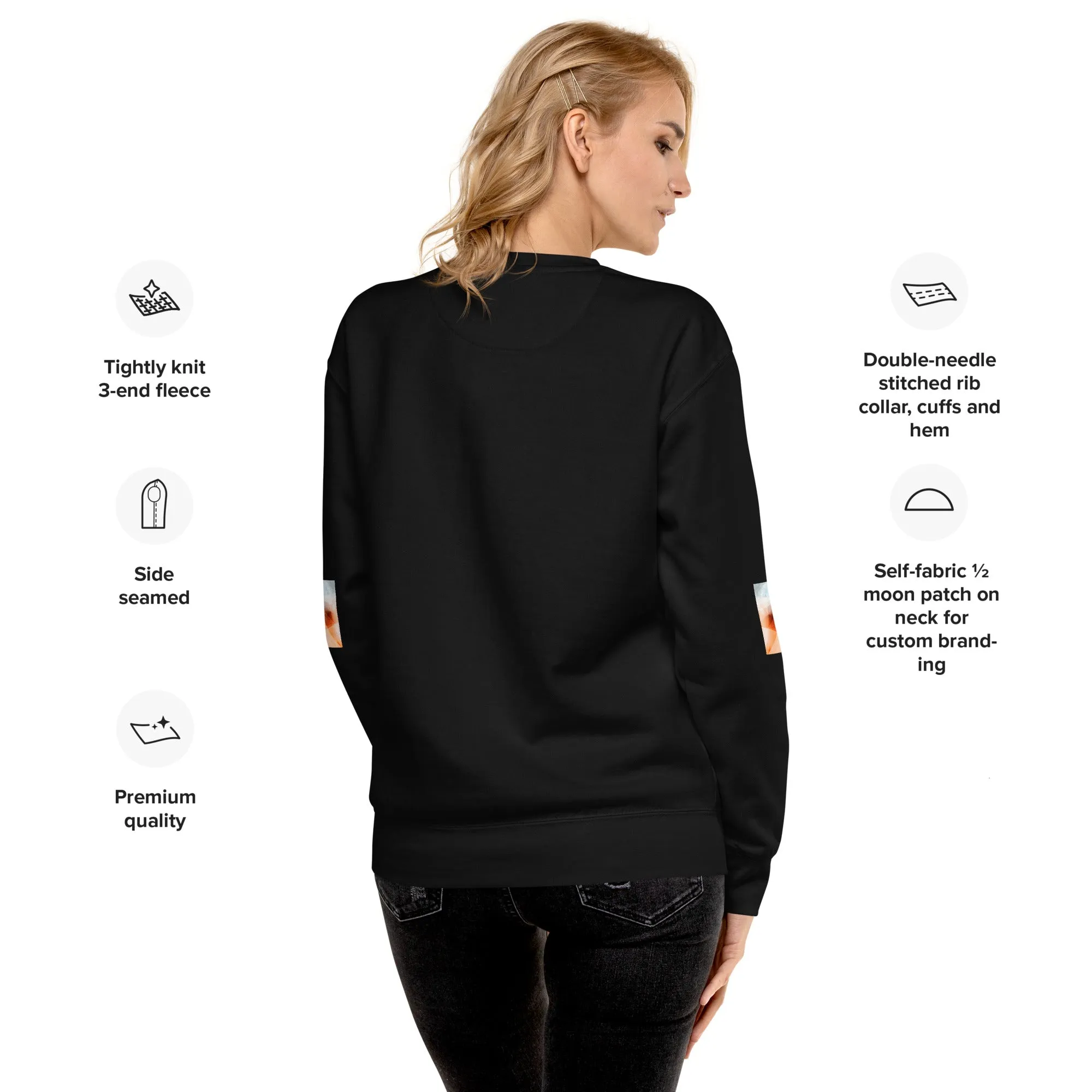 Peach Fuzz & Blue: Premium Unisex Style. Sweatshirt