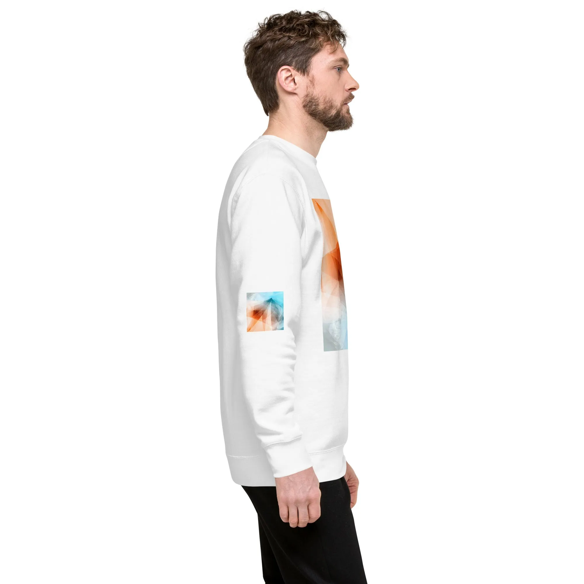 Peach Fuzz & Blue: Premium Unisex Style. Sweatshirt