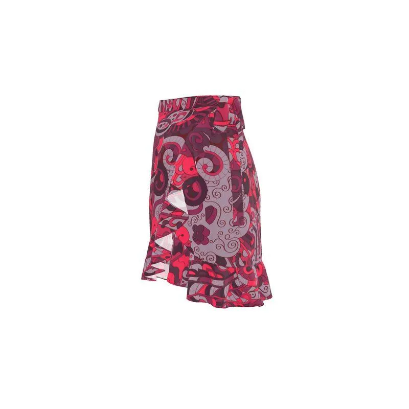 Pena Wrap Mini Flounce Skirt