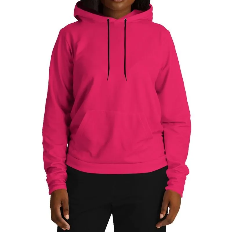 Pink Color Hoodie | Unisex | with PLUS sizes | Bright Pure Pink | C0M100Y50K0