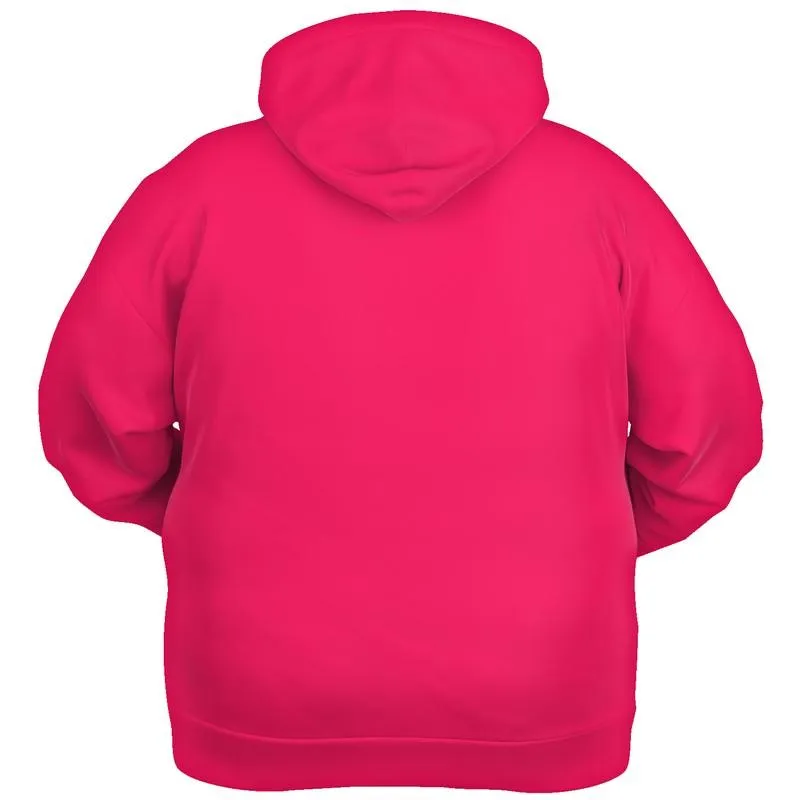 Pink Color Hoodie | Unisex | with PLUS sizes | Bright Pure Pink | C0M100Y50K0
