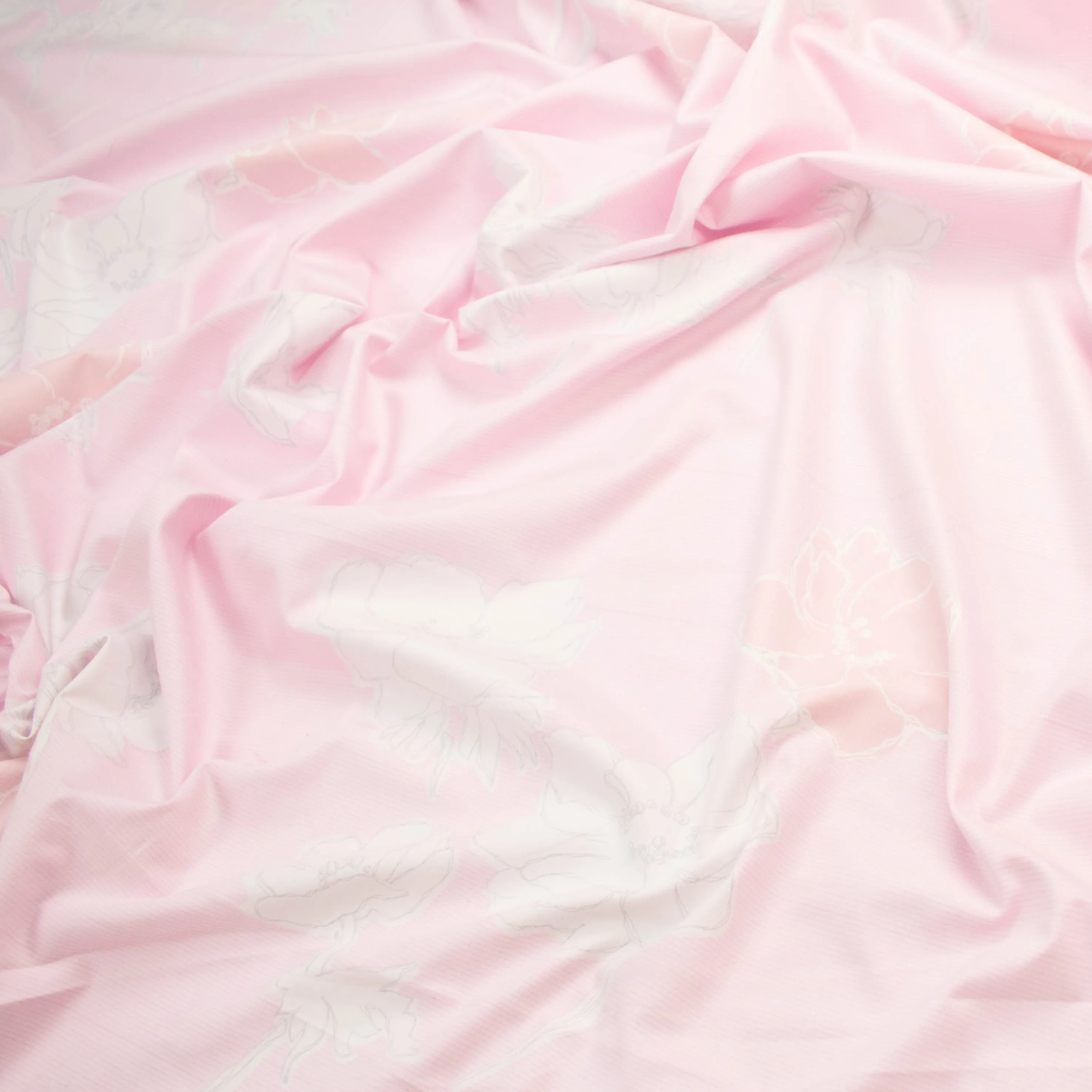 Printed Cotton Baby Pink Flowers