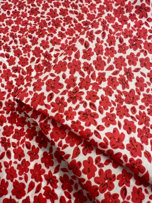 Printed Cotton - Red Rain - 145cm