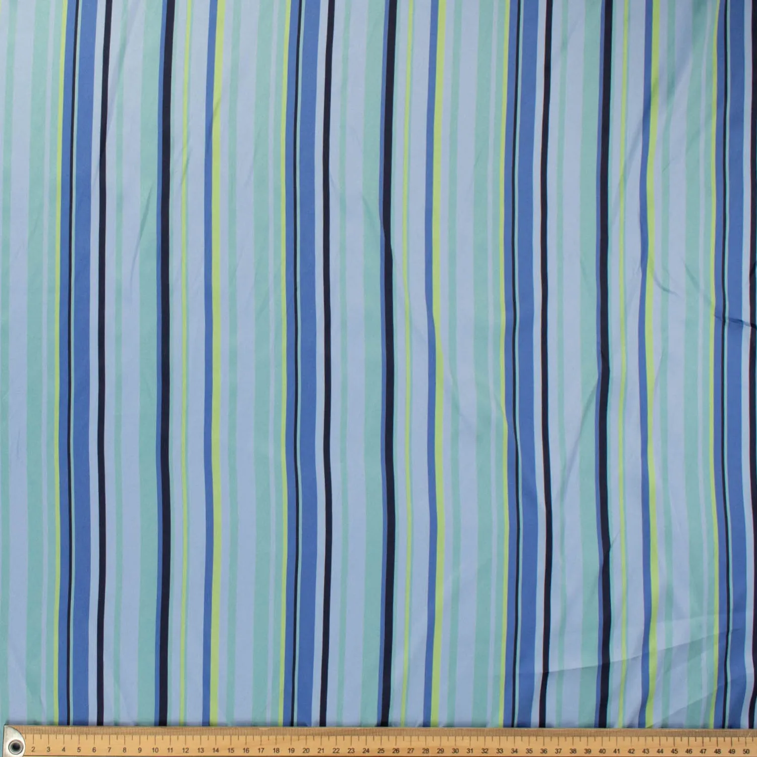 Printed Satin Lining Design-13 Royal & Navy Stripes on Sky Blue